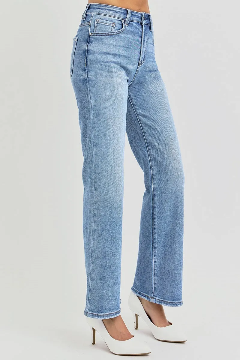 Wait Up High Rise Ankle Straight Jeans