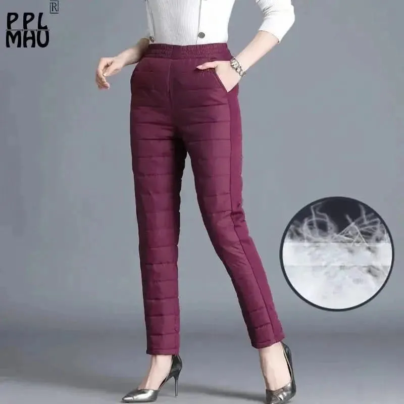 Winter 90% Duck Down Thicken Harem Pants for Women