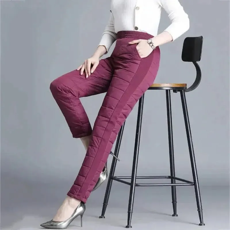 Winter 90% Duck Down Thicken Harem Pants for Women