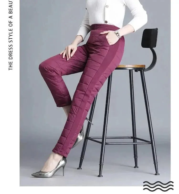 Winter 90% Duck Down Thicken Harem Pants for Women