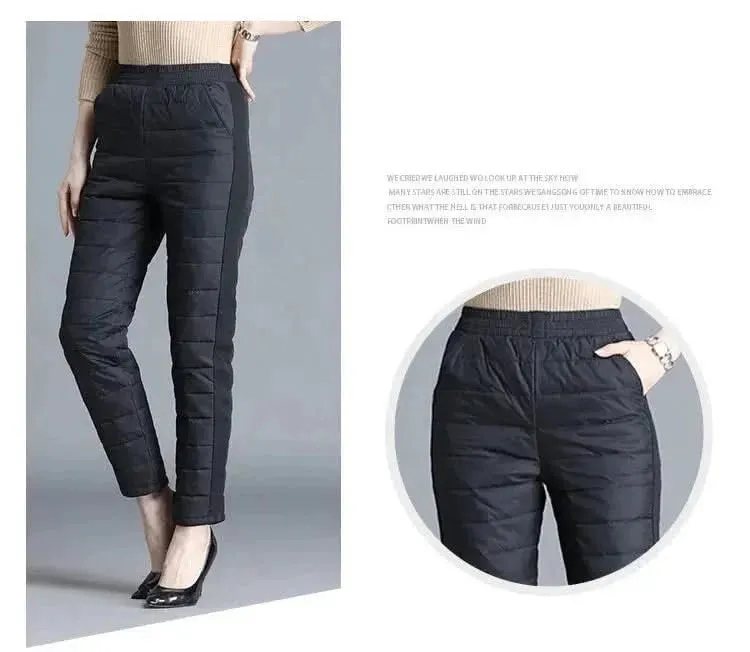 Winter 90% Duck Down Thicken Harem Pants for Women