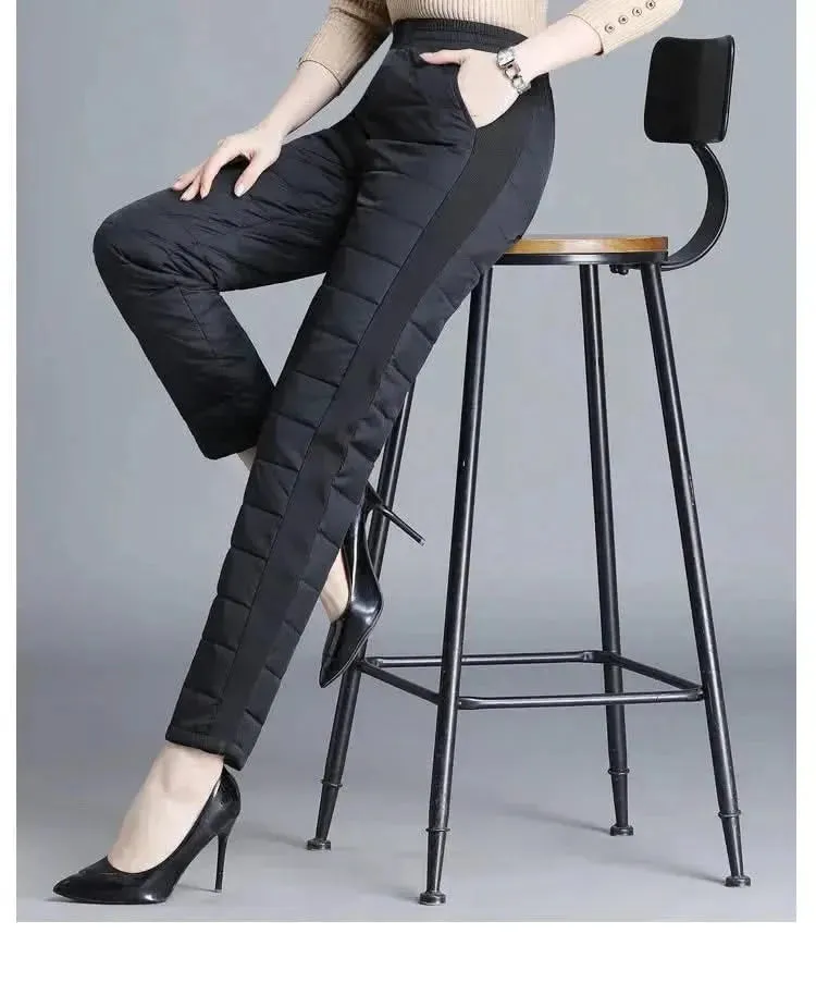 Winter 90% Duck Down Thicken Harem Pants for Women