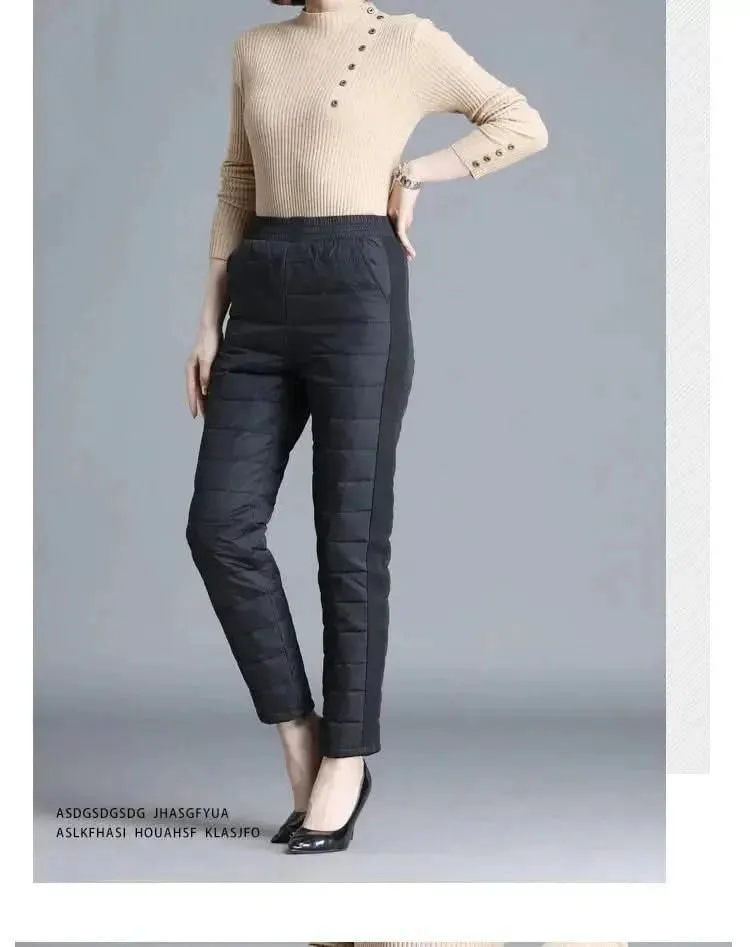 Winter 90% Duck Down Thicken Harem Pants for Women