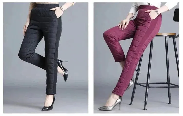 Winter 90% Duck Down Thicken Harem Pants for Women